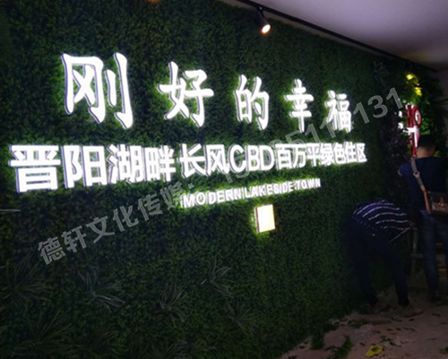 晉陽(yáng)湖地產(chǎn)——迷你字加綠植墻